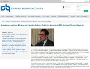 SBQ - Academico Jailson Bittencourt recebe Premio Roberto Santos