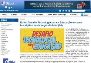 TI BAHIA - Edital Desafio Tecnologia para Educação